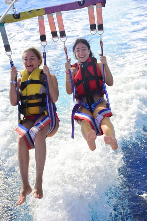 Volo in mare con il parapendio